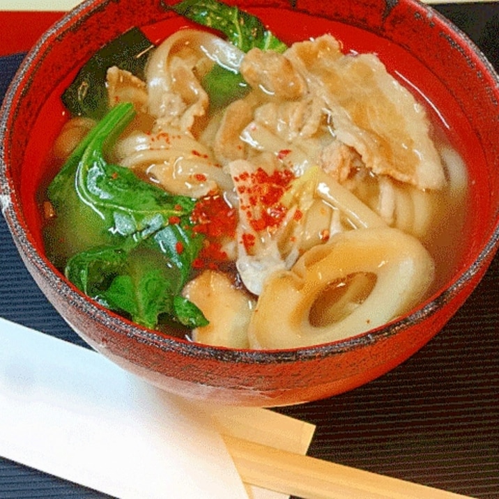 疲れた胃腸に優しい♪　「煮込み肉うどん」